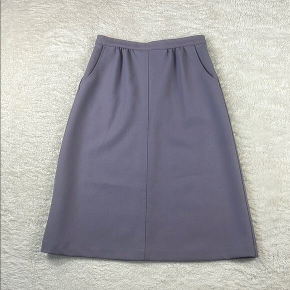 Vintage 70s Levi Strauss lavender purple a line polyester midi skirt, size small - Picture 1 of 7